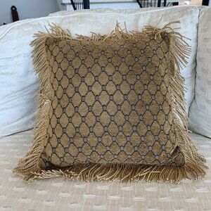 Vintage fringe small accent pillow